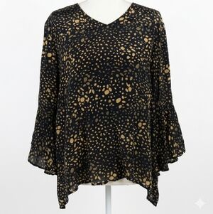 Laroque Original Silk Blend Ruffle Sleeve‎ Blouse - One Size
